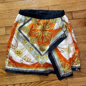 Zara Silky Patterned mini Skort/skirt